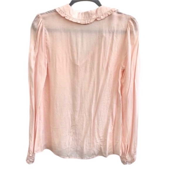 Anthropologie ModCloth Thoroughly Ladylike Button-Up Top Pink Small S - Picture 3 of 5